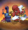 Cartoon: cooking (small) by HSB-Cartoon tagged kitchen,cooking,animal,squirrel,