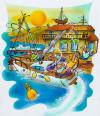Cartoon: docking sailboat (small) by HSB-Cartoon tagged sailboat,harbour,sailing,sport,yacht,yachtcharter,sailor