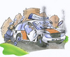 Cartoon: Feuerwehreinsatz (small) by HSB-Cartoon tagged feuerwehr einsatz notfall auto feuerwehrauto mercedes cartoon karikatur airbrush