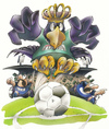 Cartoon: Preußen Adler (small) by HSB-Cartoon tagged scp,preußen,münster,fußball,soccer,eagle,adler,ball,player,spieler,goal,tor,king,könig,cartoon,caricature,maskottchen,hsb,airbrush