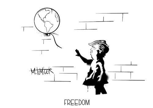 Cartoon: Freedom (medium) by Mirco Tomicek tagged amtswechsel,amt,wechsel,machtwechsel,macht,usa,us,präsident,präsidentschaftswahl,donald,trump,joe,biden,washington,capitol,kapitol,vereidigung,amtszeit,amtseinführung,einführung,begnadigung,begnadigungen,president,amerika,america,weißes,haus,impeachment,eid,graffiti,banksy,stencil,pop,art,streetart,cartoon,karikatur,mirco,tomicek,pressekarikatur,amtswechsel,amt,wechsel,machtwechsel,macht,usa,us,präsident,präsidentschaftswahl,donald,trump,joe,biden,washington,capitol,kapitol,vereidigung,amtszeit,amtseinführung,einführung,begnadigung,begnadigungen,president,amerika,america,weißes,haus,impeachment,eid,graffiti,banksy,stencil,pop,art,streetart,cartoon,karikatur,mirco,tomicek,pressekarikatur