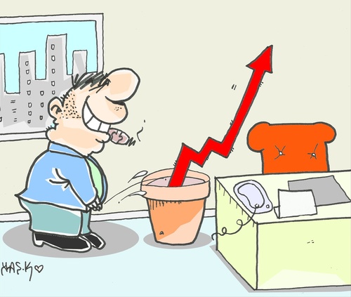 Cartoon: great rant (medium) by yasar kemal turan tagged great,rant,economy,capital,flower,indicator
