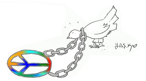 Cartoon: to create peace (medium) by yasar kemal turan tagged to,create,peace