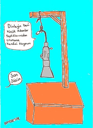 Cartoon: Listen to me a little ashamed of (medium) by Seydi Ahmet BAYRAKTAR tagged to,listen,me,little,ashamed,of,what,you,do,guys,hang,myself