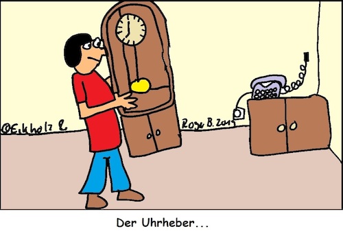 Cartoon: Der Uhrheber... (medium) by Sven1978 tagged uhrheber