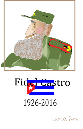 Cartoon: Fidel Castro (medium) by gungor tagged cuba