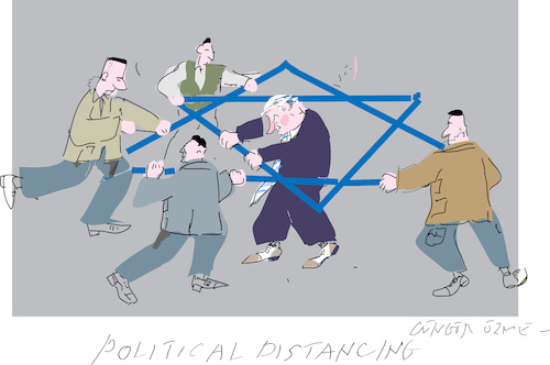 Cartoon: Political Distancing (medium) by gungor tagged israel,israel
