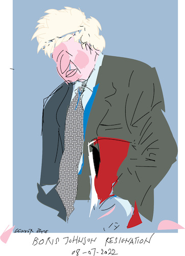 Cartoon: Resignation of Boris Johnson (medium) by gungor tagged boris,johnson,resignation,boris,johnson,resignation