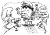 Cartoon: Gaddafi im Stress (small) by JP tagged stresstest panzerfaust reaktorsicherheit supergau akw gaddafi