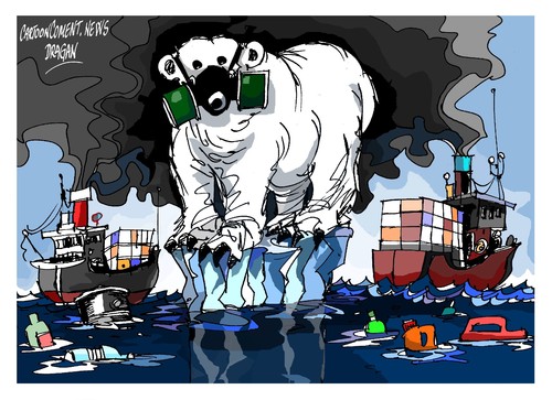 Cartoon: Cambio climatico-impacto (medium) by Dragan tagged climatico,cambio,cartoon,politics,newyorc,combre,un