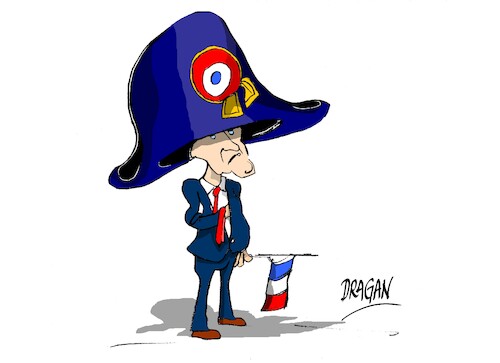 Cartoon: Emmanuel Macron-elecciones 2022 (medium) by Dragan tagged emmanuel,macron,elecciones,2022