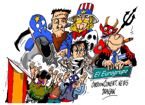 Cartoon: Espana- Eurogrupo (medium) by Dragan tagged espana,eurogrupo,madrid,economia,crisis,politics,cartoon