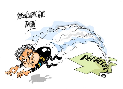 Cartoon: Poroshenko- retirada ordenada (medium) by Dragan tagged petro,poroshenko,ucraina,retirada,debaltsevo,donetsk,lugansk,politics,cartoon