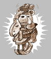 Cartoon: little cowboy (small) by jenapaul tagged cowboy,children,teddybear,bear,toys,game