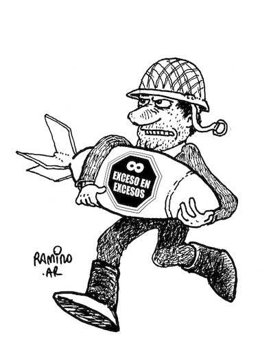 Cartoon: Excesos (medium) by ramiro tagged tinta,humorgrafico