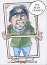 Cartoon: Ive been framed (small) by jjjerk tagged paddy,coolock,library,art,group,peter,frame,wood,blue,cartoon,caricature