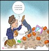 Cartoon: thief in earthquake (small) by Hossein Kazem tagged thief,in,earthquake