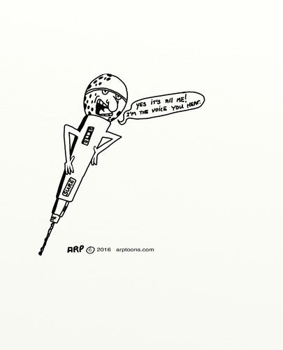 Cartoon: Mc Bragging (medium) by tonyp tagged arp,mic,bragging,music
