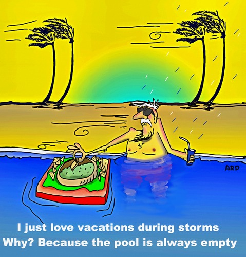 Cartoon: Storm vacationeer (medium) by tonyp tagged arp,storm,vacation,vac,arptoons,weather,cabo