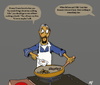 Cartoon: Good cook? (small) by tonyp tagged arp,blue,brain,bulb,tonyp,toys,american,toy,cook,cooking,food