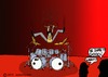 Cartoon: Too Loud (small) by tonyp tagged arp,drums,drummer,crazy,music