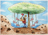 Cartoon: Mother Nature (small) by Marcelo Rampazzo tagged nature,trees,ecology,human,bean
