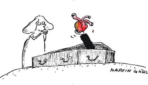 Cartoon: herz organspende frau liebe tod (medium) by martin guhl tagged herz,organspende,frau,liebe,tod,grab