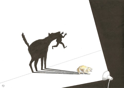 Cartoon: Wer hat Angst vor dem Wolf? (medium) by Erwin Pischel tagged wolf,naturschutz,tierschutz,artenschutz,canis,lupus,beutegreifer,raubtier,pischel