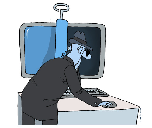 Cartoon: Internet Spying (medium) by martirena tagged spying,internet,agencies