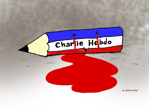 Cartoon: Charlie Hebdo attack.....all of (medium) by Dubovsky Alexander tagged charlie,hebdo,attack,france,terrorism