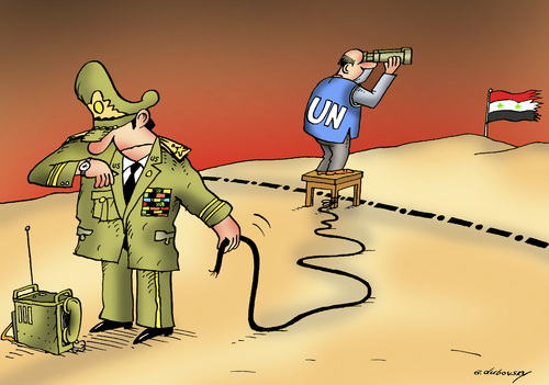 Cartoon: Deadline (medium) by Dubovsky Alexander tagged resolution,the,war,united,nations,syria,observers