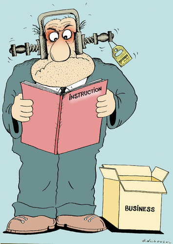 Cartoon: Instruction for business (medium) by Dubovsky Alexander tagged business,instruction,help