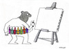 Cartoon: Artist-terrorist (small) by Dubovsky Alexander tagged art,terrorist,artist