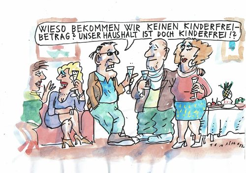 Cartoon: Kinderfrei (medium) by Jan Tomaschoff tagged steuern,kinder,steuern,kinder