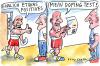Cartoon: Positiv (small) by Jan Tomaschoff tagged sport,doping
