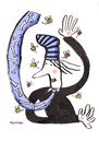 Cartoon: Insektenplage (small) by Kossak tagged insekten,plage,bienen,wespen,fliegen,mücken,gelsen,krawatte,insektenstich