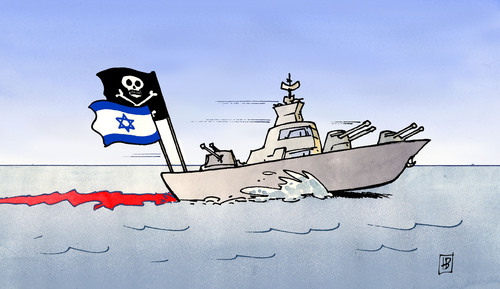 Cartoon: Israel-Seeangriff (medium) by Harm Bengen tagged israel,seeangriff,gaza,hilfskonvoi,tote,verletzte,opfer,ueberfall,piraten,piraterie,seefahrtsrechts,unterdrueckung,palaestina,uno,tuerkei,israel,seeangriff,gaza,hilfskonvoi,tote,verletzte,opfer,überfall,piraten,piraterie,seefahrtsrechts,unterdrueckung,palästina,uno,türkei