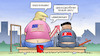 Cartoon: Duell im Sandkasten (small) by Harm Bengen tagged raketenmann,seniler,greis,wahnsinniger,beschimpfungen,duell,sandkasten,usa,nordkorea,kim,trump,harm,bengen,cartoon,karikatur