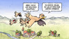 Cartoon: Zugvögel (small) by Harm Bengen tagged zugvögel,gdl,streik,lokfuehrer,bahn,db,auto,fahren,arbeitskampf,harm,bengen,cartoon,karikatur