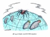 Cartoon: Globales NSA-Netz (small) by mandzel tagged nsa,skandal,bnd,merkel,geheimdienstnetz