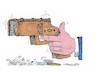 Cartoon: Zurechtgeschnitzt (small) by mandzel tagged trump,unruhen,usa,rassenhass,demonstrationen,polizeigewalt