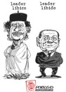 Cartoon: LEADERS (small) by portos tagged gheddafi berlusconi
