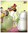 Cartoon: tea and genius (small) by saadet demir yalcin tagged sdy,saadet,syalcin,turkey,humor,tea,womans,gin
