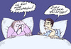 Cartoon: Schlafstörung (small) by sobecartoons tagged merkel,flüchtlinge,angst,zuspruch,eheprobleme,gesprächsstoff,mathematik,guter,rat