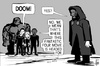 Cartoon: Fantastic Four movie (small) by sinann tagged fantastic four movie doctor doom flop