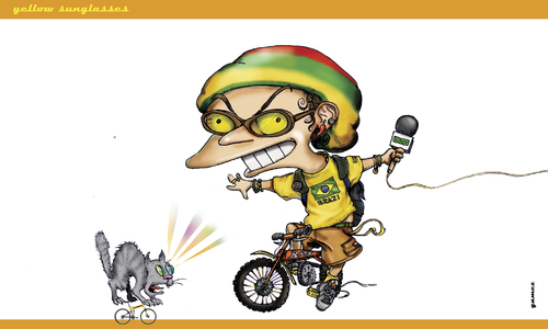 Cartoon: yellow sunGLases (medium) by gamez tagged gmz