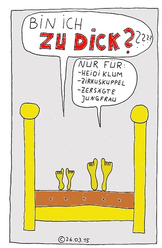 Cartoon: Im Bett 40 (medium) by Müller tagged imbett,inbed,mann,frau,man,woman,zudick,toofat