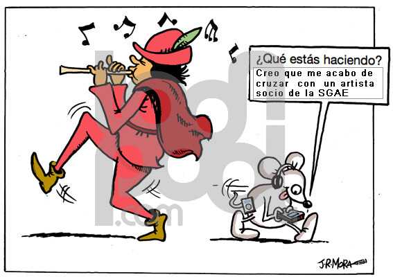 Cartoon: Flautista de Hamelin 2009 (large) by jrmora tagged sgae,cuentos,flautista,hamelin,ratones