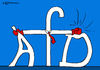 Cartoon: AfD Boxkampf (small) by Pfohlmann tagged karikatur,cartoon,2015,color,farbe,deutschland,afd,alternative,für,partei,führung,führungsstreit,parteispitze,vorstand,satzung,boxen,boxhandschuhe,logo,parteivorsitz,dreierspitze