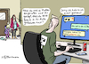 Cartoon: Hetzer privat (small) by Pfohlmann tagged internet,telegram,morddrohung,hetze,kommunikation,angst,schüchtern,familie,chat,kretschmer,sachsen